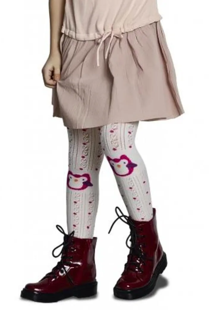 Dres fetițe Penti Pretty ,,Sissy'', bumbac- imprimeu hazliu cu pinguin, culoare vanilie Engros — Image 1