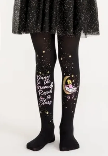 Dres fetițe Penti Pretty Dream Fairy”, negru, cu imprimeu adorabil cu fetiță și lună cu stele sclipitoare. Engros