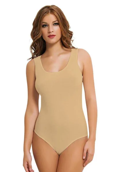 Body Dama cu Bretea Lată, Bej,Engros