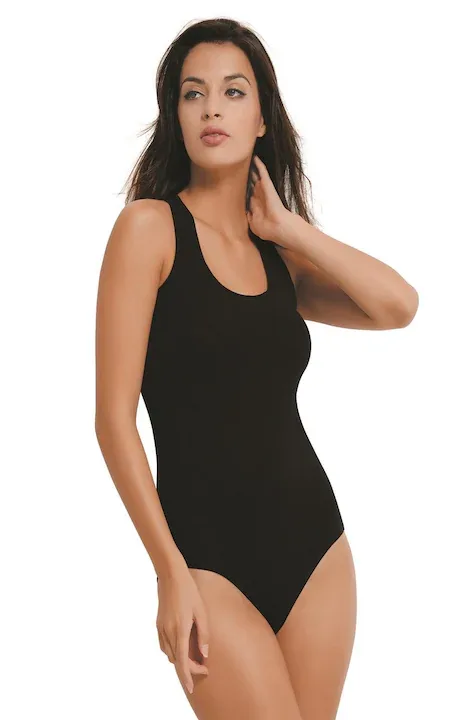 Body Dama cu Bretea Lată, Negru,Engros — Imaginea 1