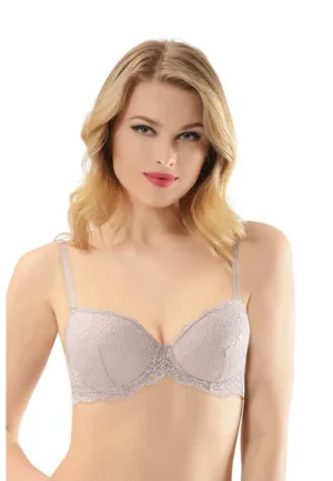 Sutien NBB cu dantelă, Push-Up si Balene de Sustinere, Culoare Lila Engros — Görsel 1