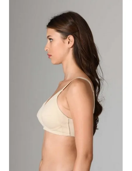 Sutien NBB damă minimizer fără armătură, din bumbac, Bej, Engros — Görsel 2