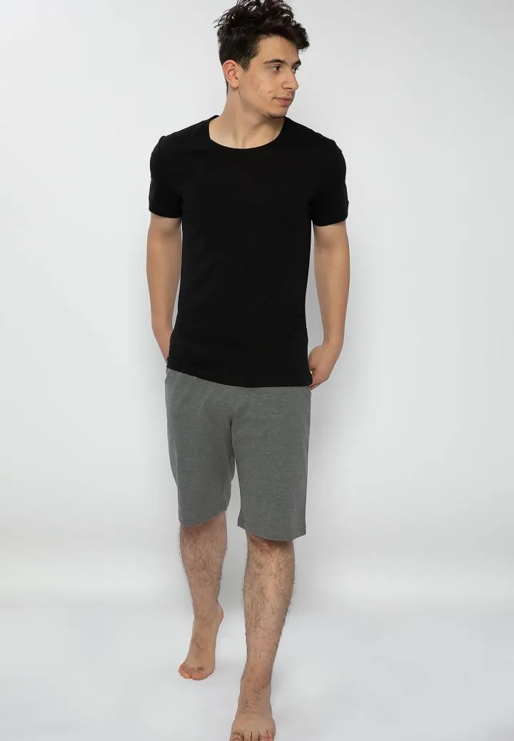 Pijama Bumbac &amp; Moda bărbați,culoare Negru -Gri, – Engros — Imaginea 2