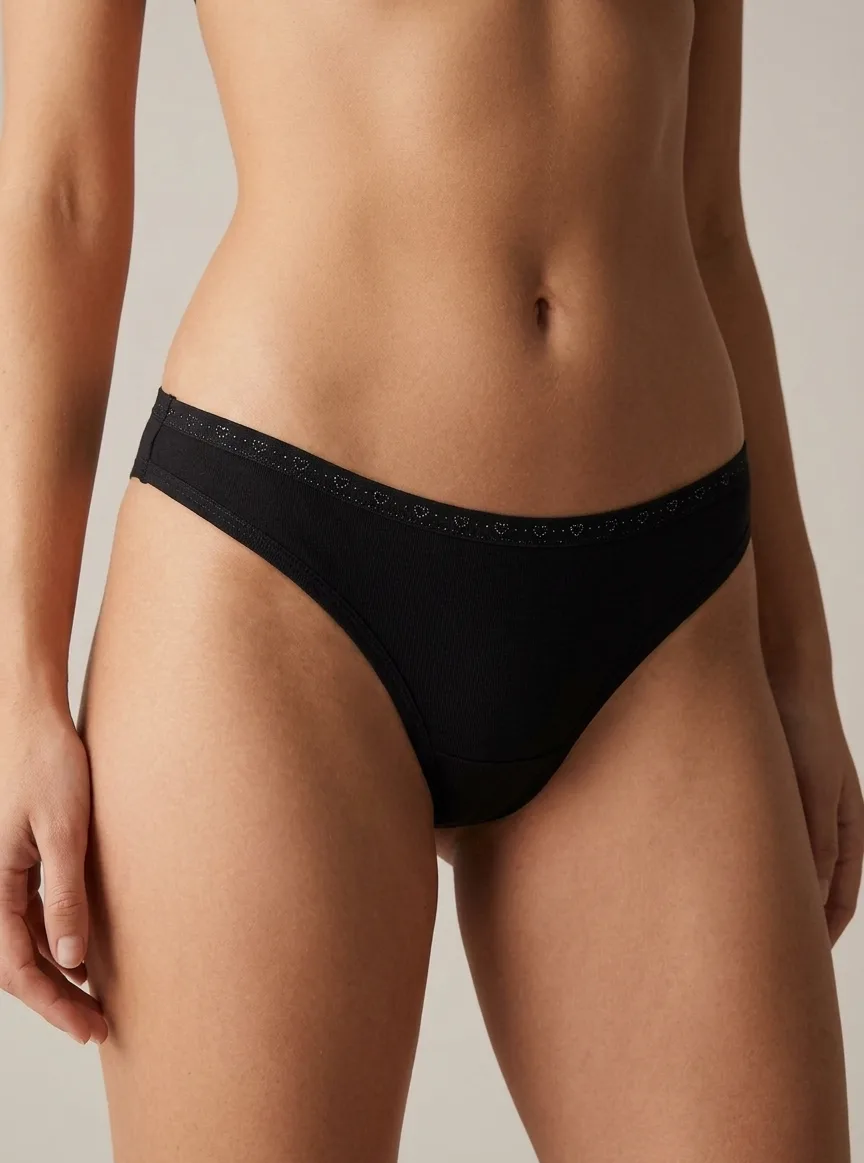 Chiloti Dama, Tanga ,Culoare Negru, Engros — Image 1