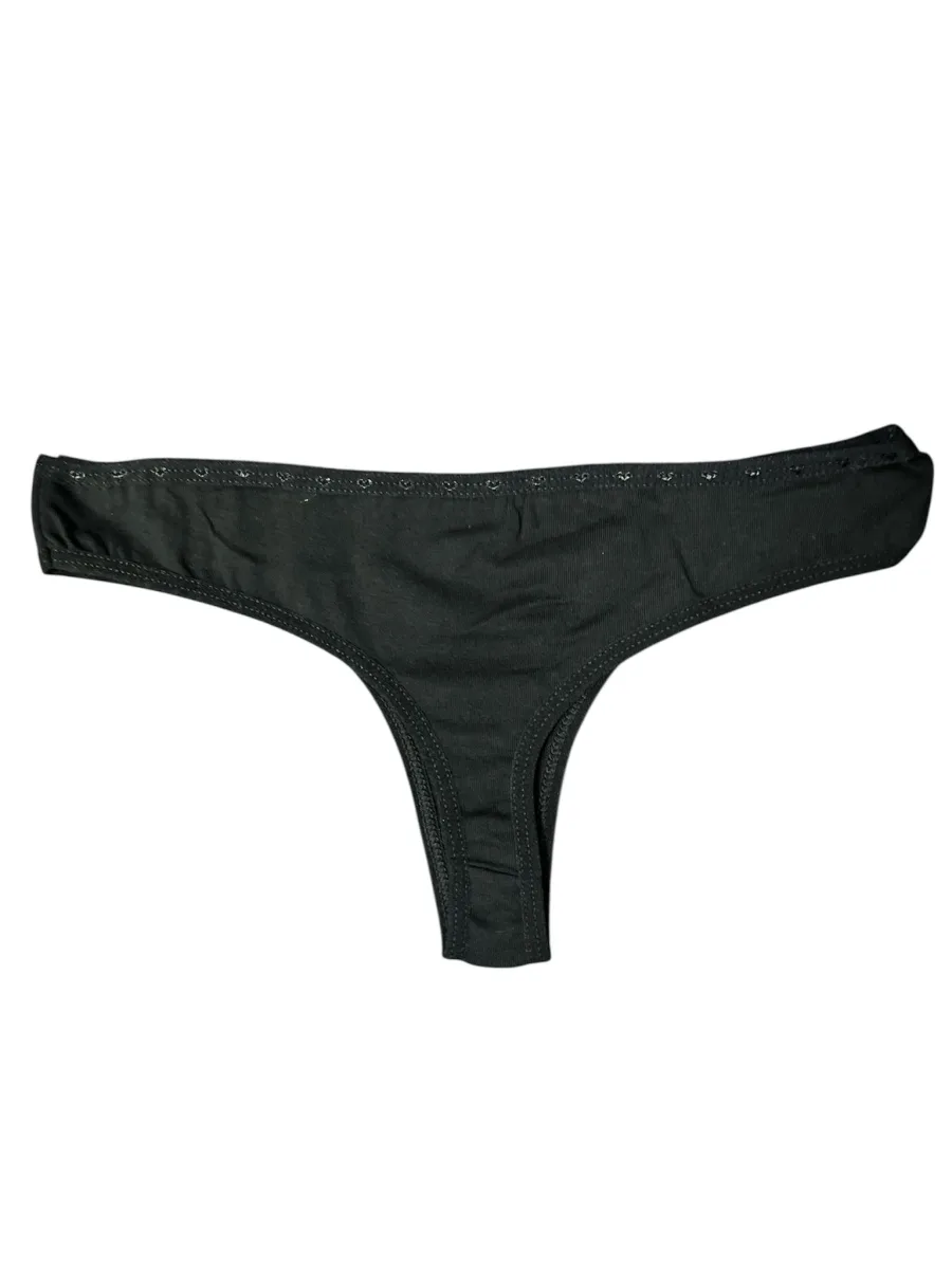 Chiloti Dama, Tanga ,Culoare Negru, Engros — Image 2