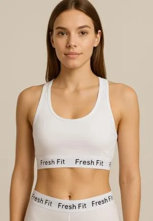 Bustieră sport Fresh Fit ,Culoare Alb,Engros — Görsel 1