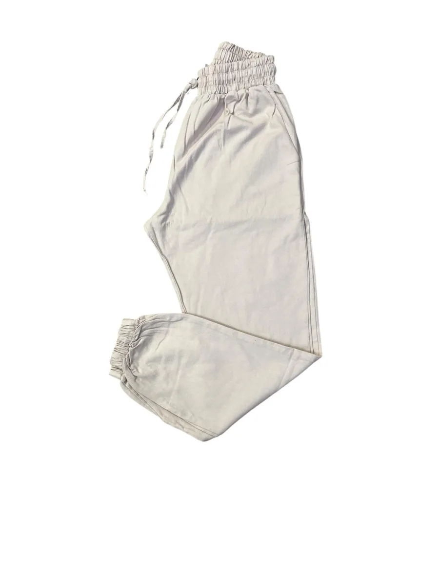 Blugi Damă cu Banda Elastica in Talie si  Glezne, Culoare Crem, Engros — Image 1