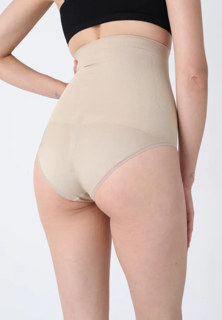 Corset Damă Clasic Modelator cu Bandă de Silicon si Talie Inaltă, Culoare Bej,Engros — Image 5
