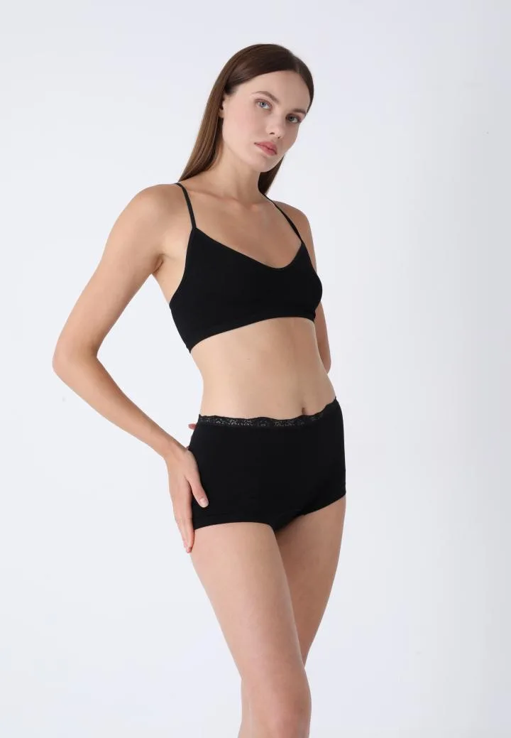 Boxeri Dama cu Dantela,Culoare Negru,Engros — Imaginea 2