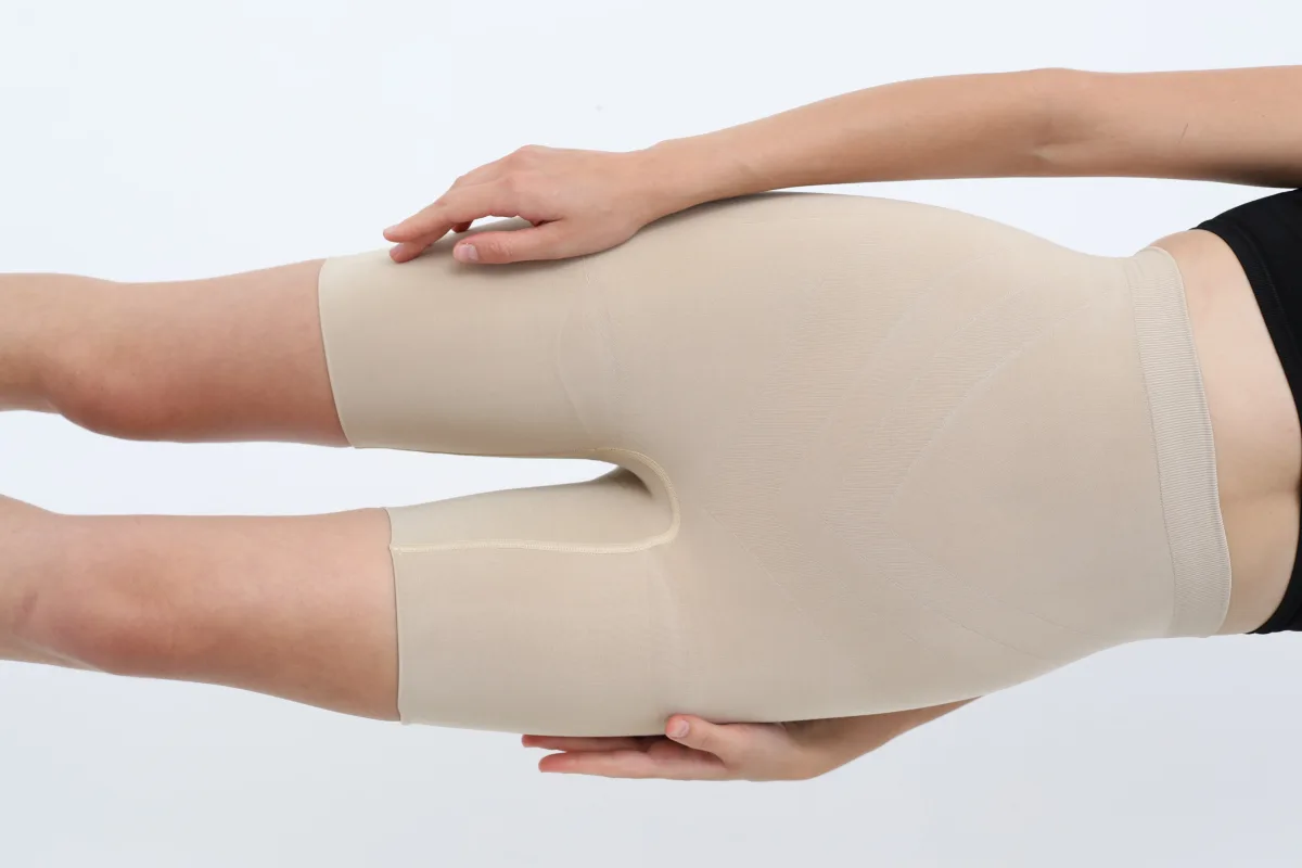 Corset modelator cu picior talie înaltă,culoare Bej, Engros — Image 2