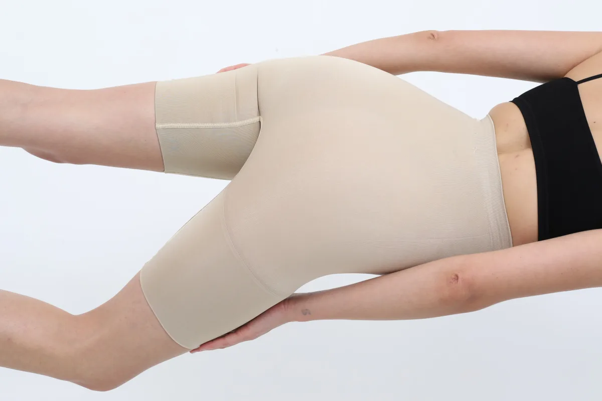 Corset modelator cu picior talie înaltă,culoare Bej, Engros — Image 4