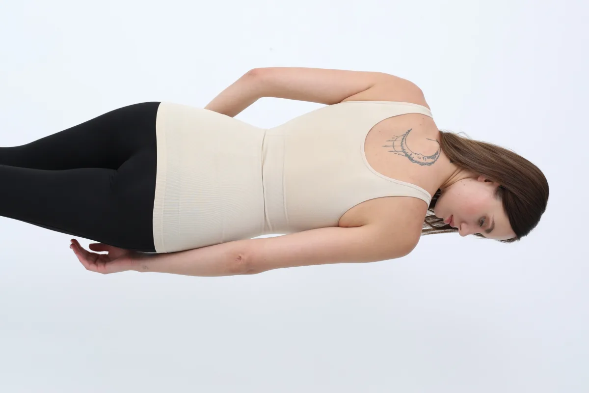 Maiou Dama Modelator in Talie cu Bretele Groase, Culoare Bej,Engros — Imaginea 4