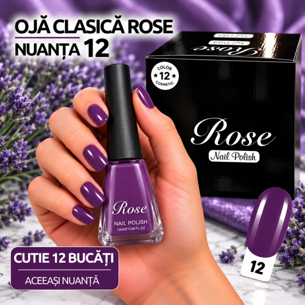 Ojă clasică - Rose Nail Polish, nuanța 12 Engros