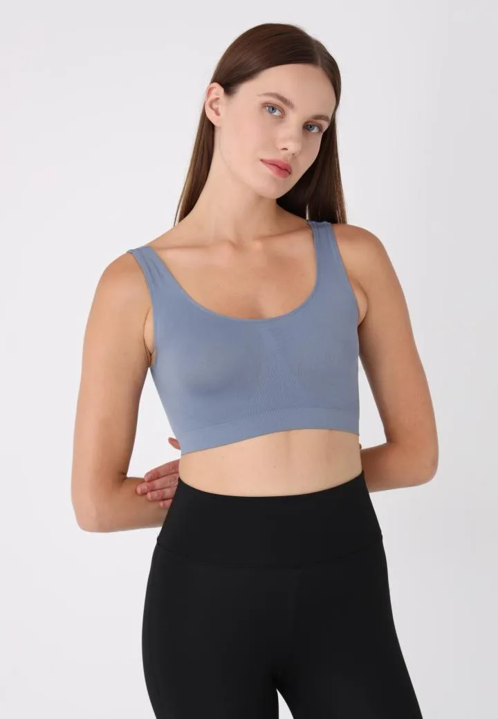 Bustieră Lejeră cu Bretele Late – Fără Push-up,Culoare Gri ,Engros — Görsel 2