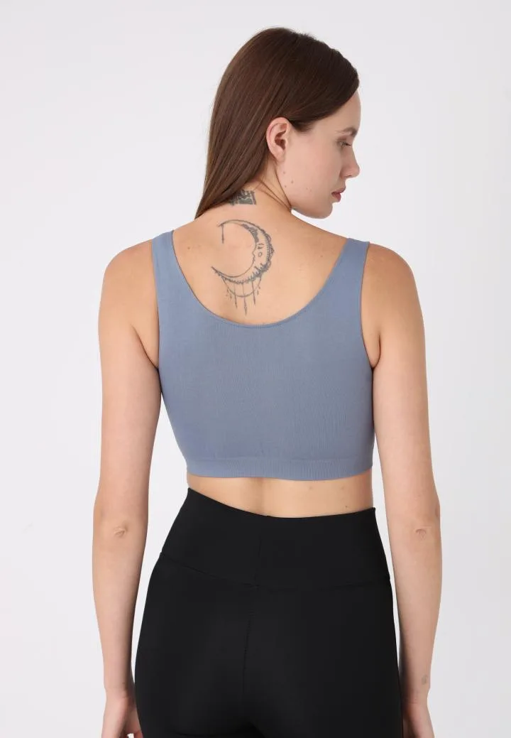 Bustieră Lejeră cu Bretele Late – Fără Push-up,Culoare Gri ,Engros — Görsel 4