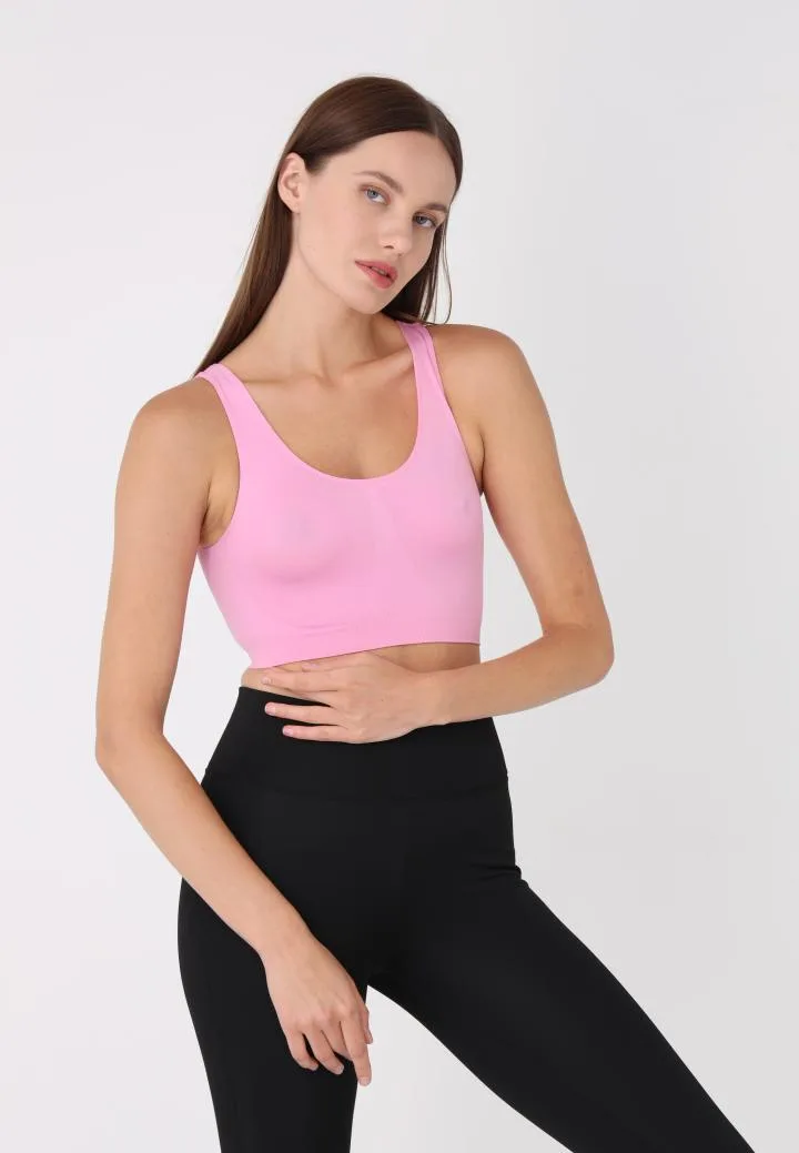Bustieră Lejeră cu Bretele Late – Fără Push-up,Culoare Roz,Engros — Imaginea 2