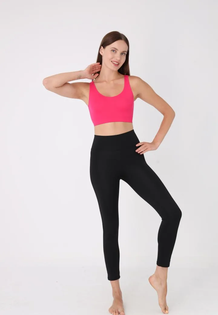 Bustieră Lejeră cu Bretele Late – Fără Push-up,Culoare Fucsia,Engros — Imaginea 1