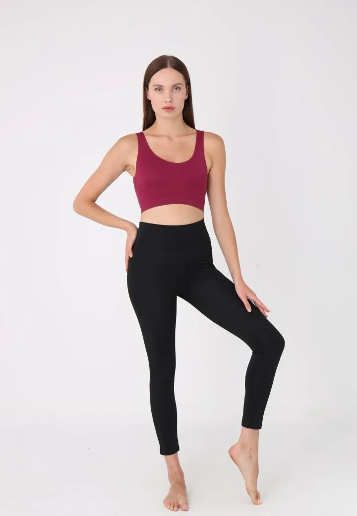 Bustieră Lejeră cu Bretele Late – Fără Push-up,Culoare Bordo,Engros — Görsel 1