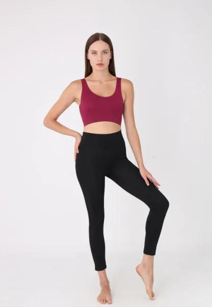 Bustieră Lejeră cu Bretele Late – Fără Push-up,Culoare Bordo,Engros