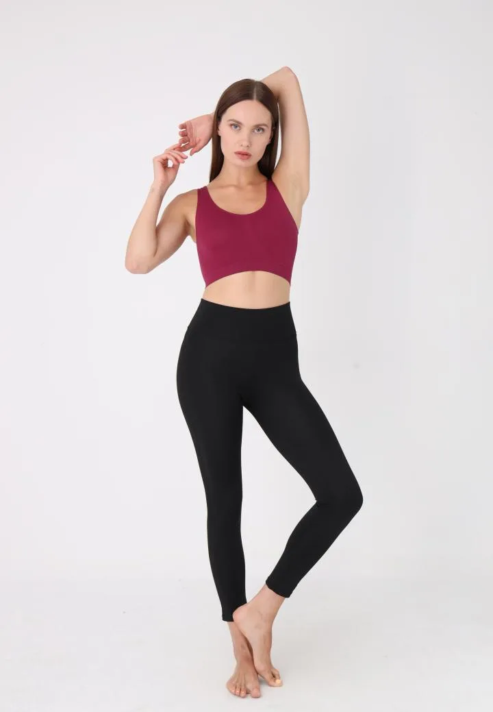 Bustieră Lejeră cu Bretele Late – Fără Push-up,Culoare Bordo,Engros — Görsel 2