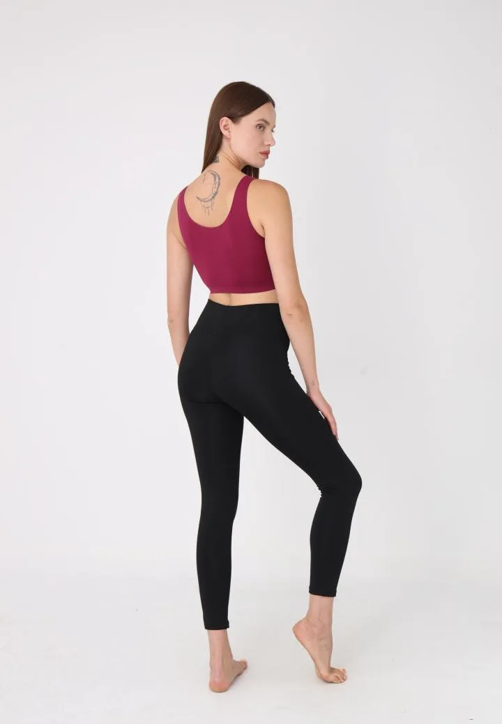 Bustieră Lejeră cu Bretele Late – Fără Push-up,Culoare Bordo,Engros — Görsel 4