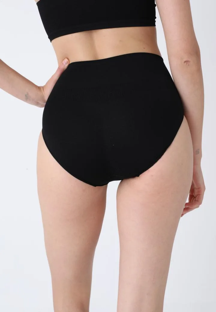 Corset Modelator Damă Clasic cu Talie înaltă , Push-up și Bandă Anti-Alunecare,Cuoare Negru,Engros — Imaginea 5