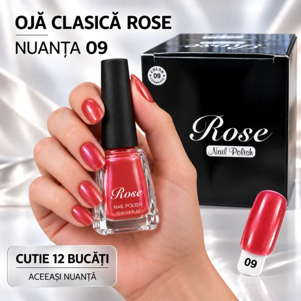 Ojă clasică Rose 12 ml - Nuanța 09 - En-gros
