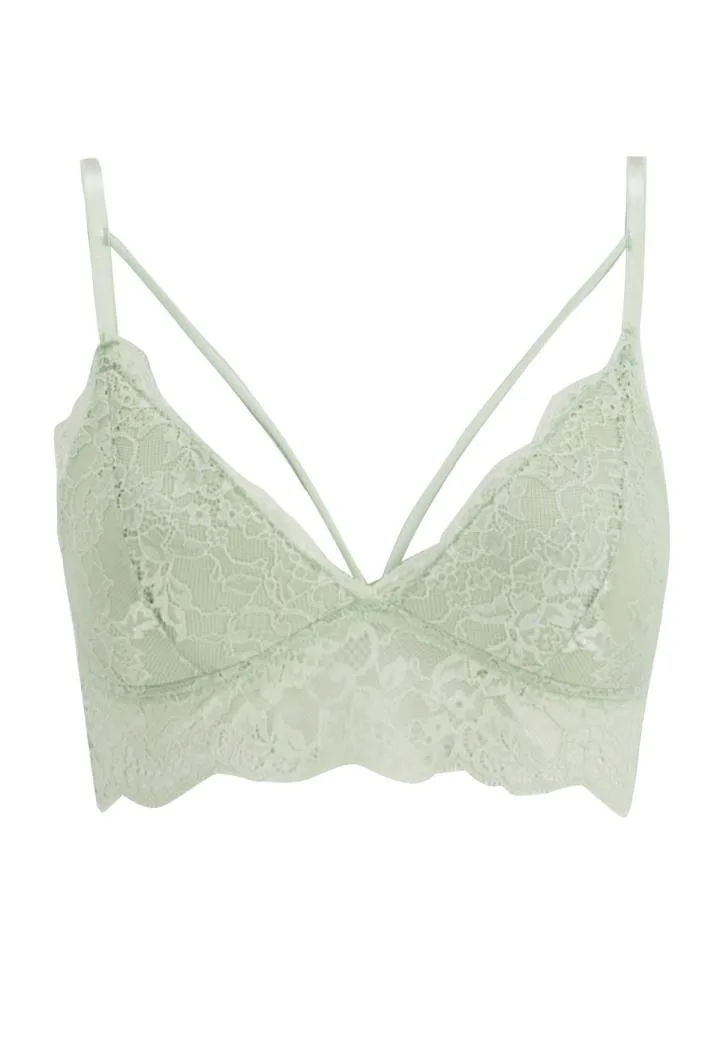 Sutien Damă cu Burete, fără Push-up, Culoare verde,Engros — Image 1