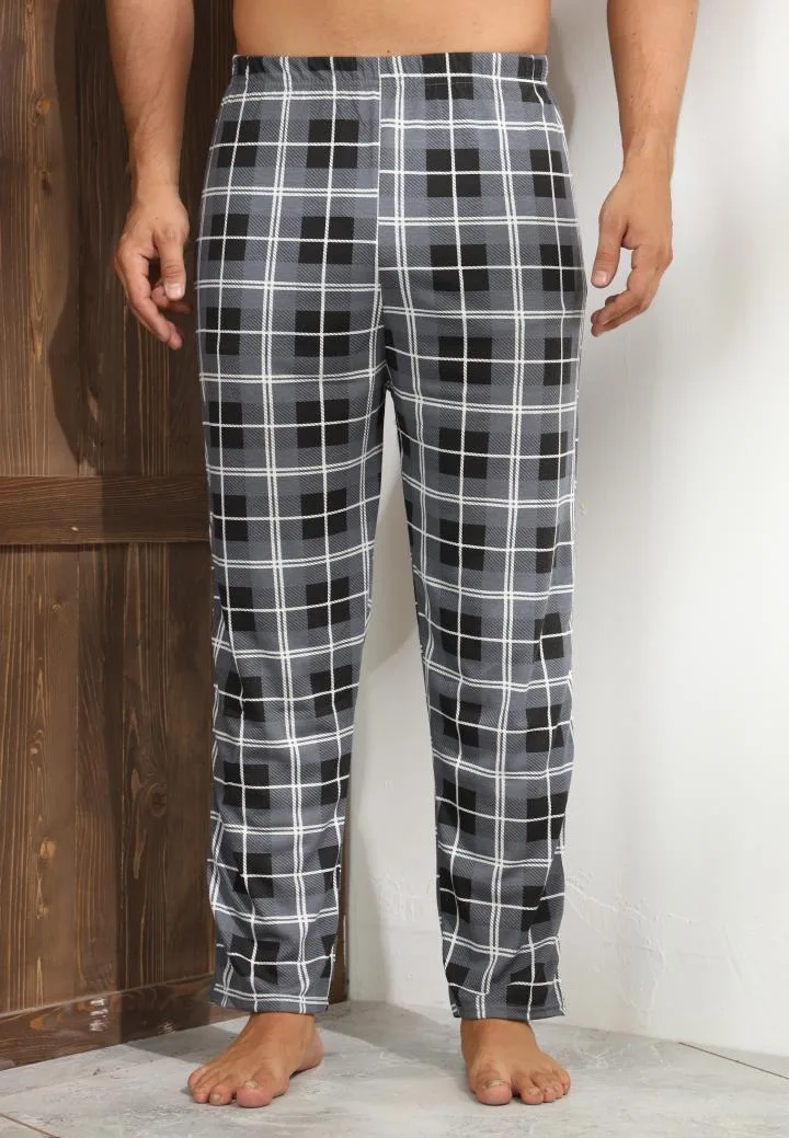 Pantaloni de Pijama ,Barbati,Culoare Gri Inchis cu Negru,Engros — Image 1