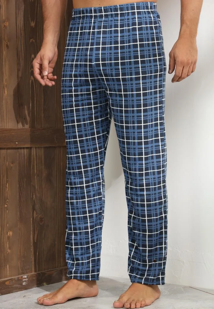 Pantaloni de Pijama ,Barbati,Culoare Bleumarin cu Alb ,Engros — Image 2
