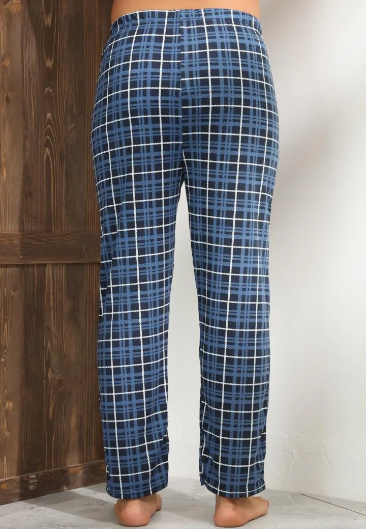 Pantaloni de Pijama ,Barbati,Culoare Bleumarin cu Alb ,Engros — Image 4