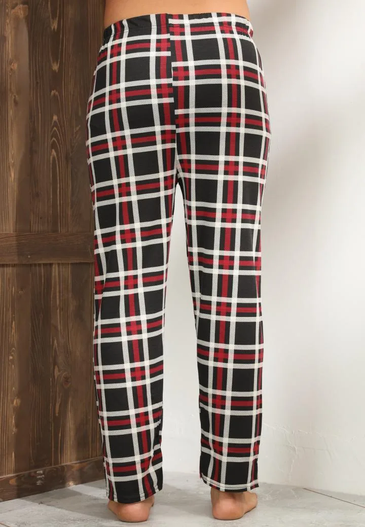 Pantaloni de Pijama ,Barbati,Culoare Negru cu Alb ,Engros — Görsel 4