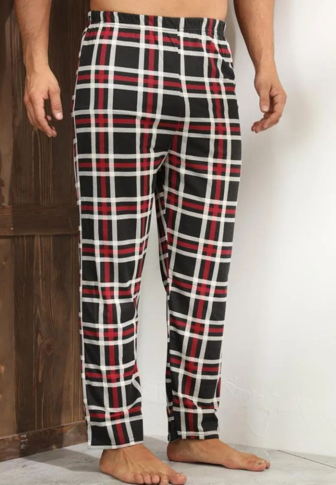Pantaloni de Pijama ,Big Size ,Barbati,Culoare Negru cu Alb,Engros — Image 3