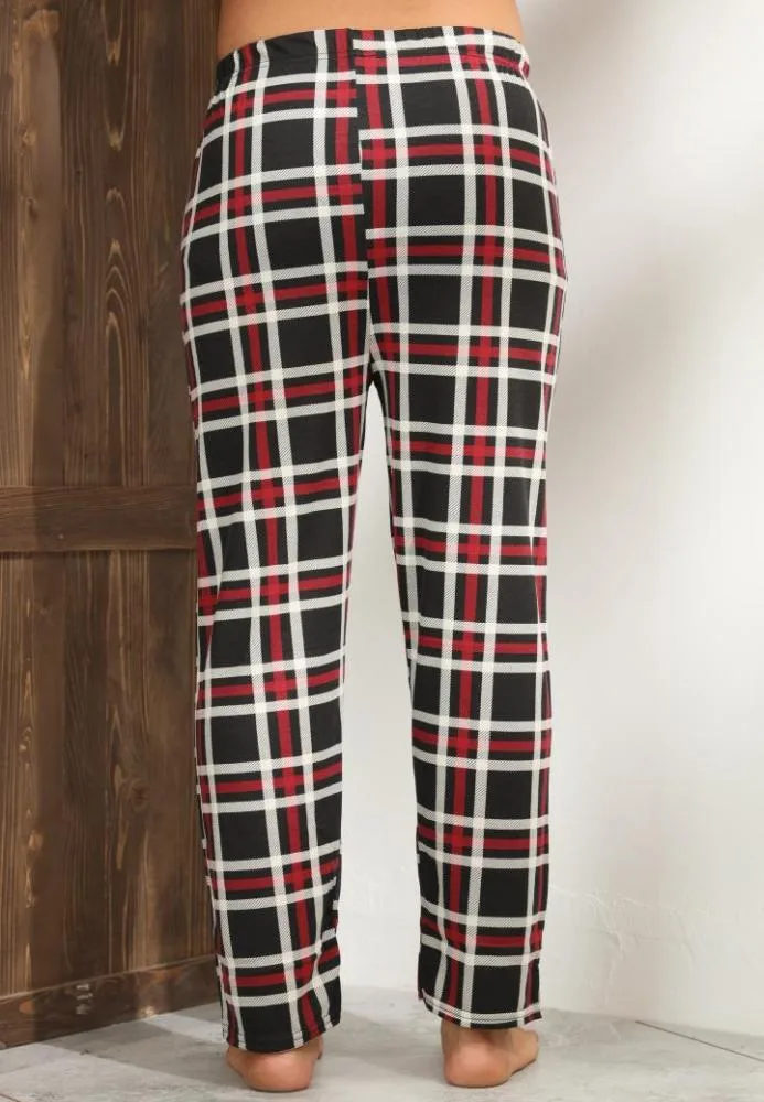 Pantaloni de Pijama ,Big Size ,Barbati,Culoare Negru cu Alb,Engros — Image 4