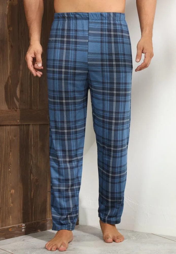 Pantaloni de Pijama ,Big Size ,Barbati,Culoare Albastru,Engros — Imaginea 2