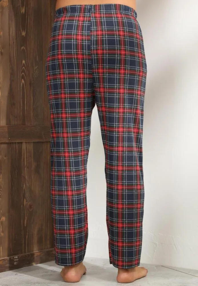 Pantaloni de Pijama ,Big Size ,Barbati,Culoare Rosu cu Negru,Engros — Image 4