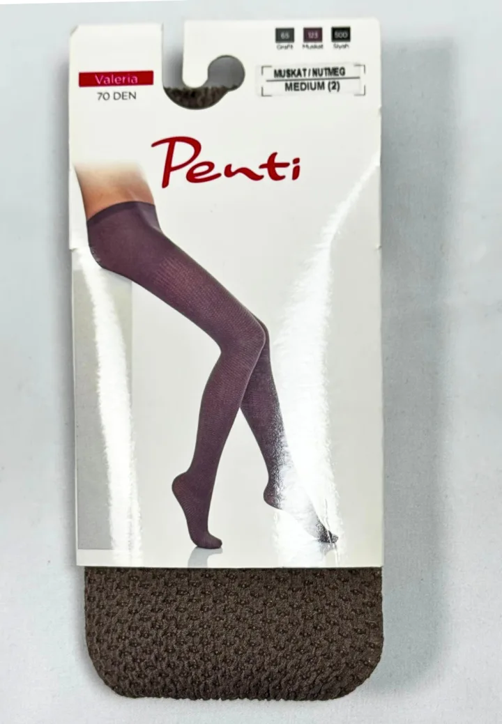 Dres damă Penti 70 DEN ,,Valeria''- cu model, Culoare Nucșoară ,Engros — Image 1
