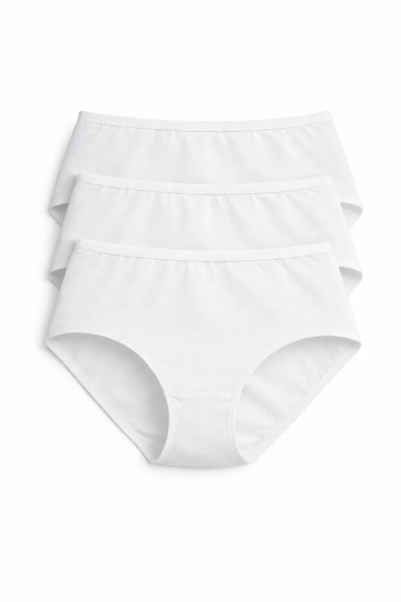 Chilot dama clasic, Set 3 Bucăți,Culoare alb, Engros — Görsel 1