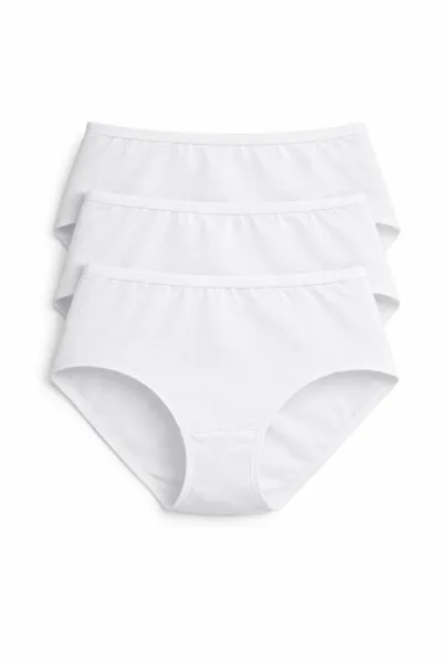 Chilot dama clasic, Set 3 Bucăți,Culoare alb, Engros