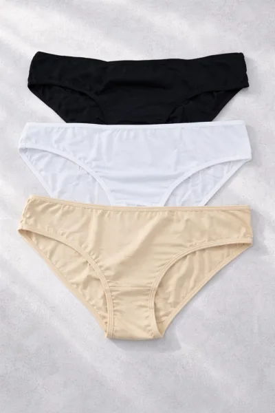 Chilot dama clasic, Set 3 Bucăți,Culoare diversificata, Engros