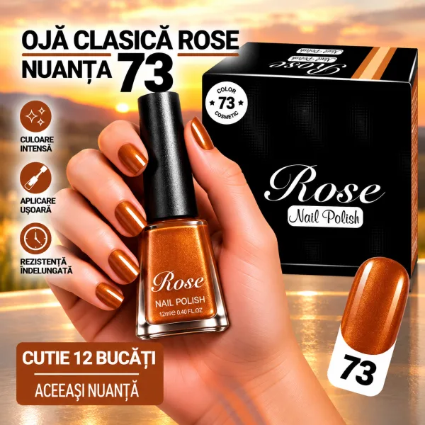 Ojă Clasică Rose Engros - Nuanța 73 - Cutie 12 Bucăți