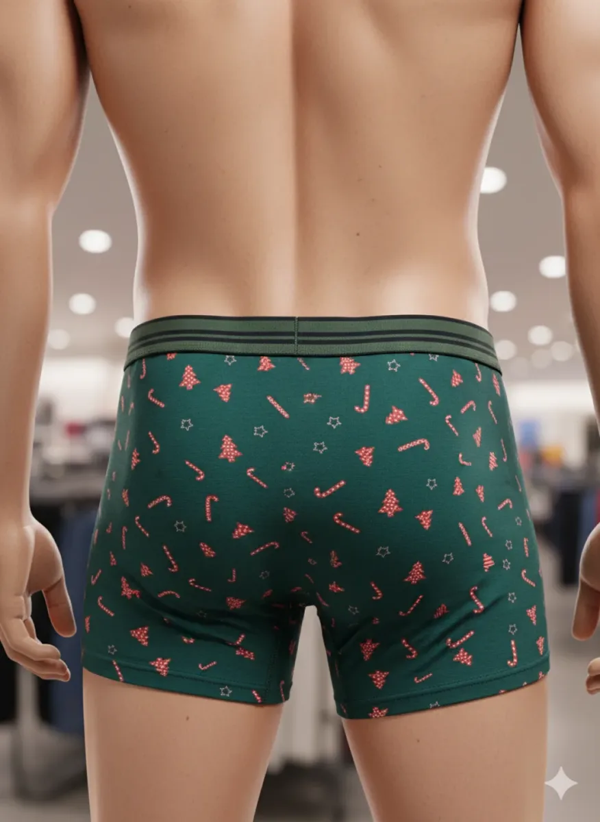 Boxeri barbati de Craciun, imprimeu emoji craciun,culoare diversificata,En-gros — Görsel 2