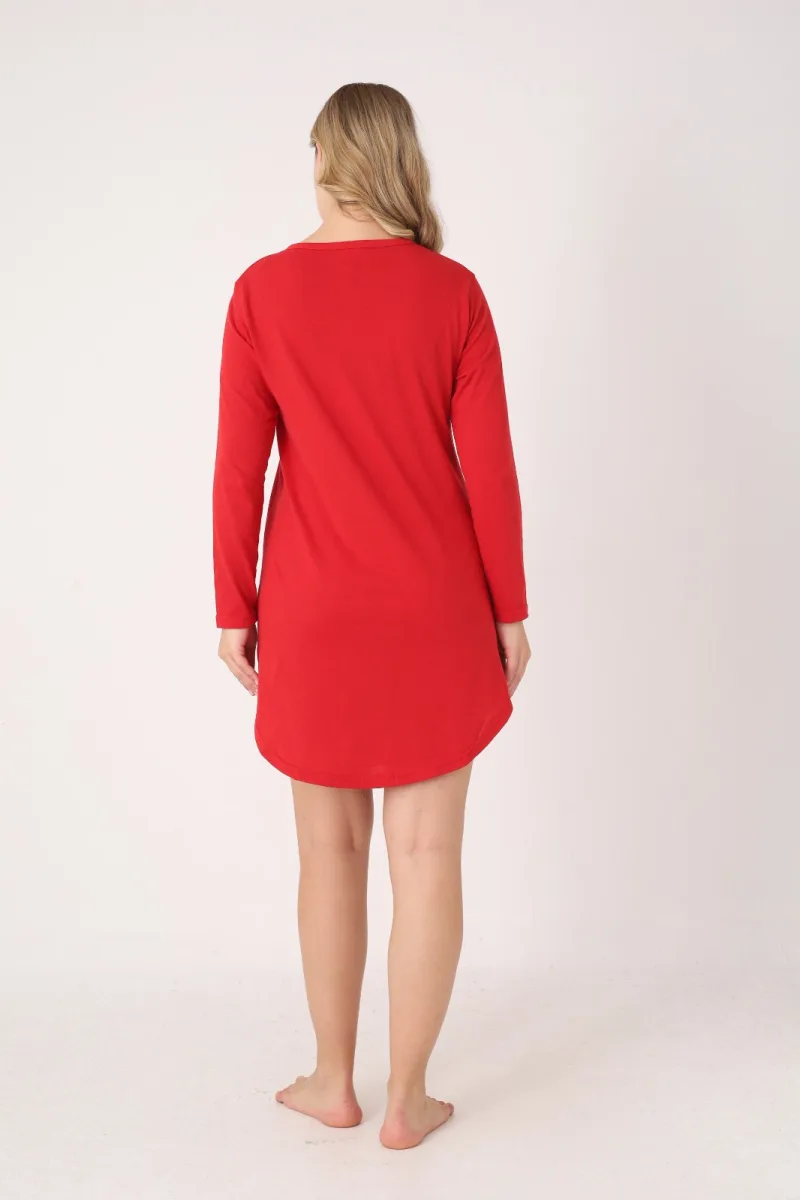 Camasa de noapte Craciun,Imprimeu Ren,En-gros — Imaginea 4