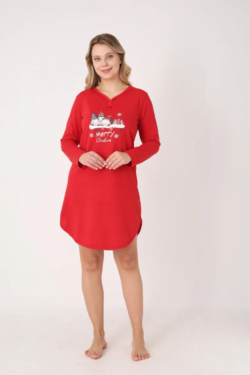 Camasa de noapte Craciun,Imprimeu Merry Christmas,En-gros — Image 7