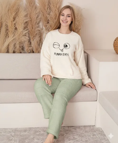 Pijama dama Cocolino,culoare crem ,Engros