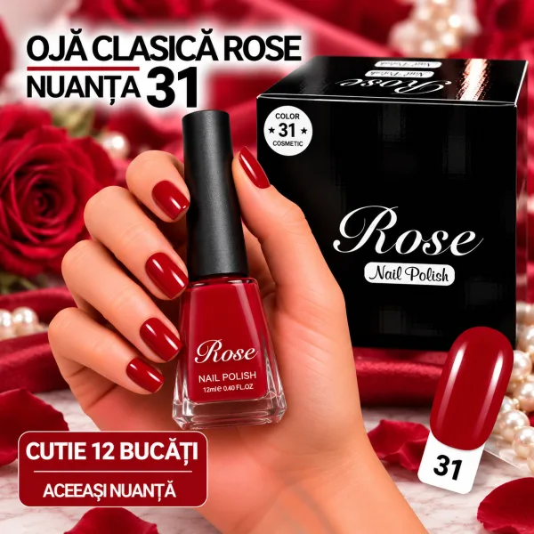 Ojă Clasică Rose Engros - Nuanța 31 - Cutie 12 Bucăți