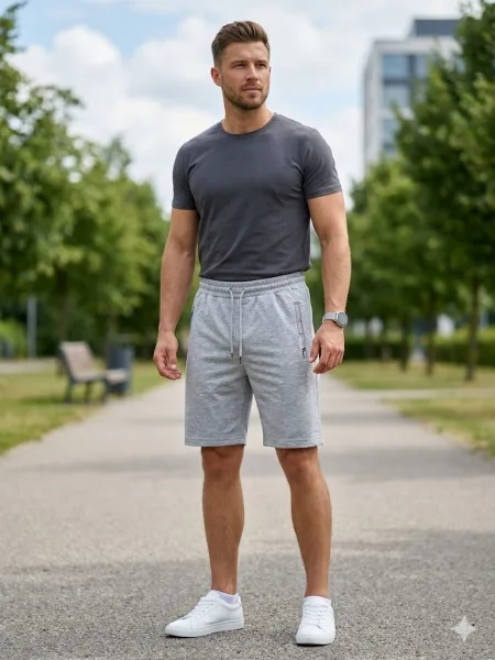 Pantaloni Scurți Bărbați,culoare Gri, Engros