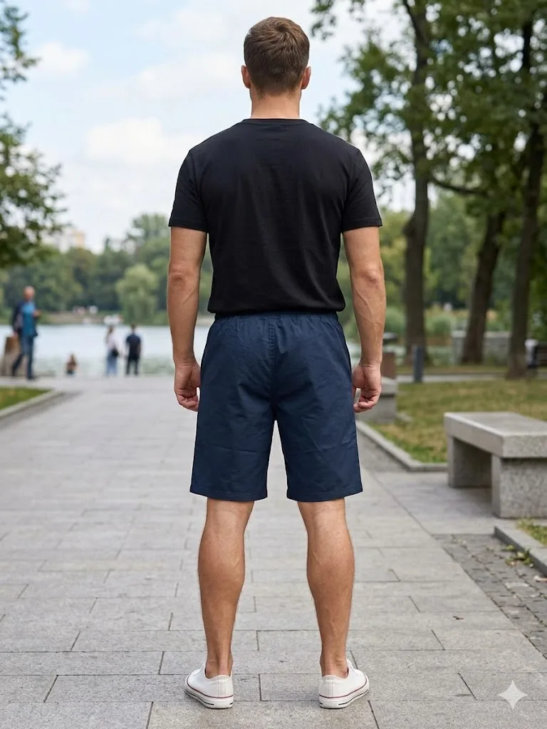 Pantaloni Scurți Bărbați,culoare Bleumarin, Engros — Imaginea 2