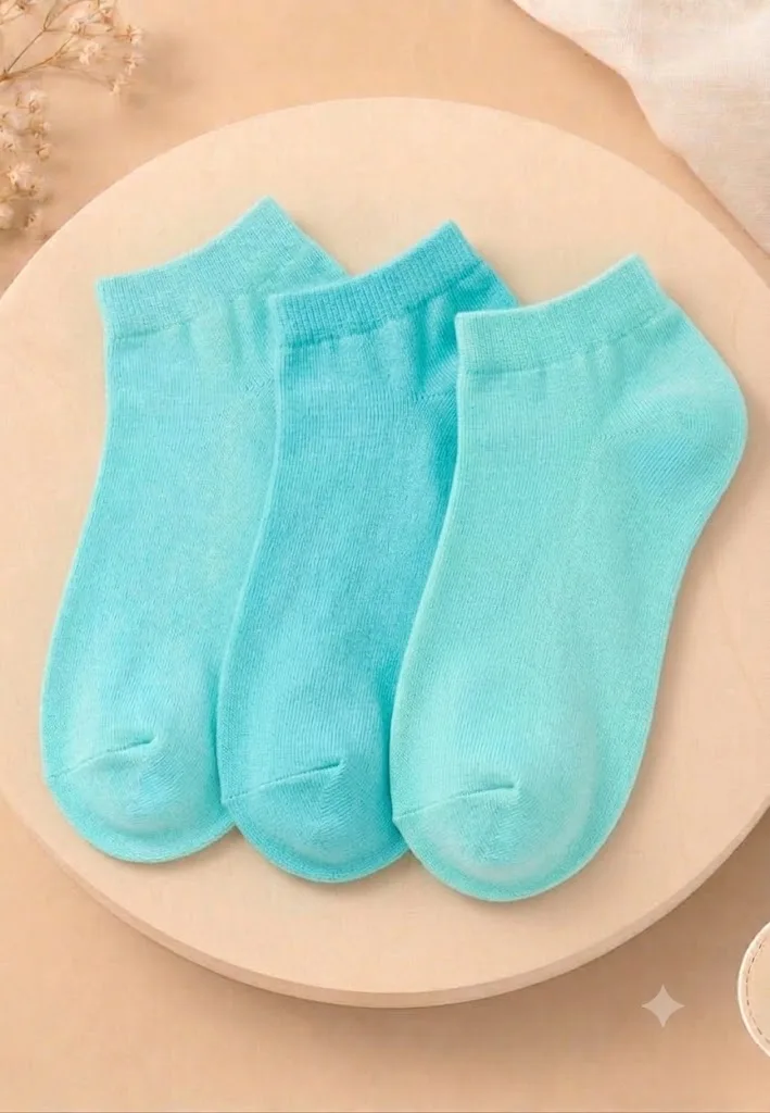 Șosete scurte barbat Serena 3/set ,culoare turcoaz deshis ,Engros — Imaginea 1