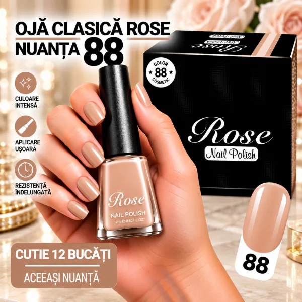 Ojă Clasică Rose Engros - Nuanța 88 - Cutie 12 Bucăți